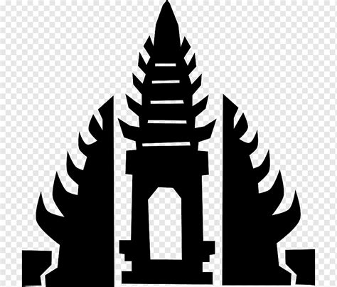 Pura Bali Pura Monokrom Bayangan Hitam Agama Png Pngwing