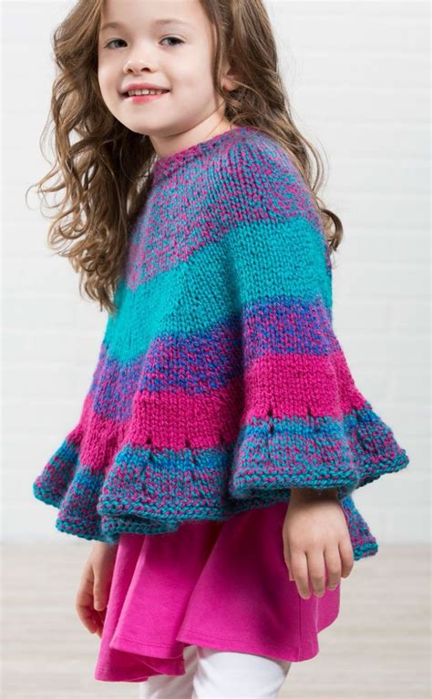 It will work as a straight finishing, but you can easily use it on crescent or circular designs, too. Free Knitting Pattern for Sweet Tooth Poncho | Poncho ...