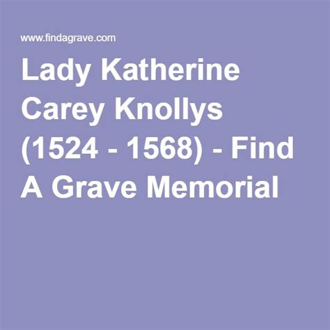 Lady Katherine Carey Knollys 1524 1568 Mary Elizabeth Lady