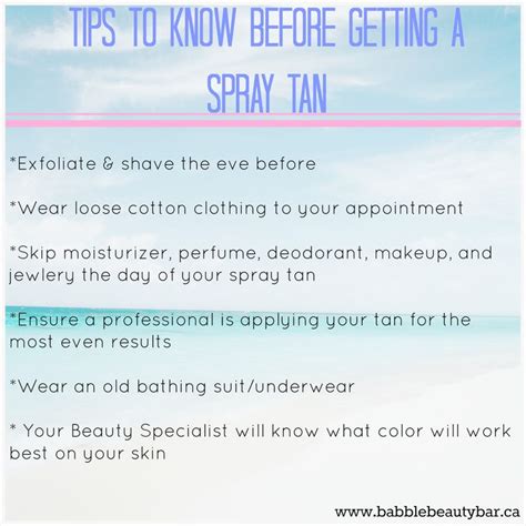 Tips To Know Before Getting A Spray Tan AIRBRUSH TAN Tips Pint