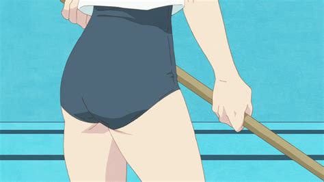 Ikeno Kaede Sakura Trick Animated Animated  10s 1girl Ass School Swimsuit Solo