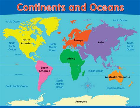 Internet comment copy link may 4. Continents and Oceans Educational Chart (CH6246) | Science ...