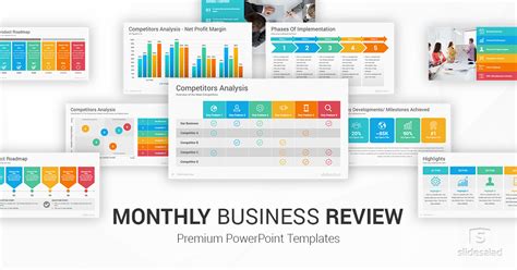 Monthly Business Review Powerpoint Template Slidesalad