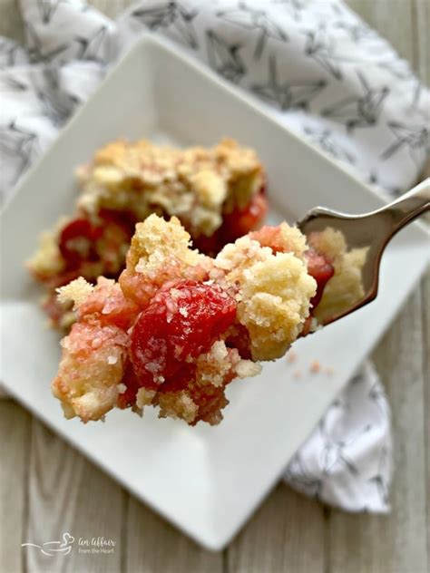 Cherry Filled Coffee Cake Buttery Cake Cherry Filling And Crumb Topping