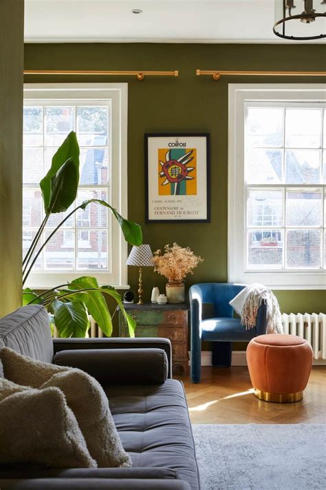 A London Apartment With Olive Green Living Room The Nordroom