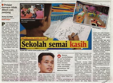 Saat ini, pada pendidikan anak sekolah dasar makin banyak kita temui anak dengan kebutuhan ada beberapa kendala yang ditemukan dalam mengimplementasikan pendidikan inklusi. Sekolah semai kasih: Pelajar merayu tidak diberi cuti ...