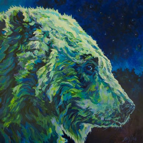 Colorful Contemporary Wildlife Artbear Painting Ursa By Contemporary