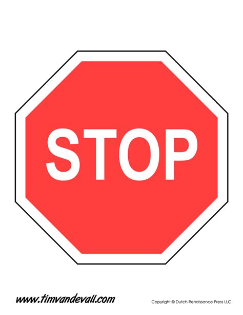 Stop Sign Template