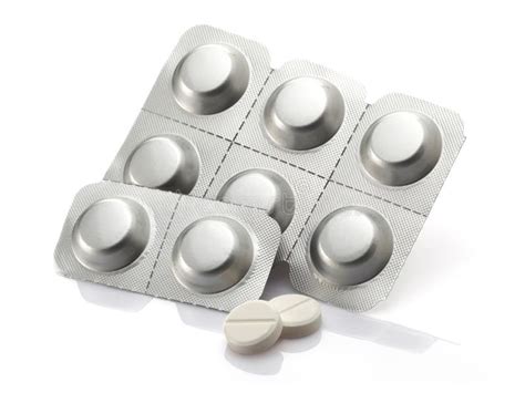 Silver Pills In A Package Stock Image Image Of Medicine 62093367