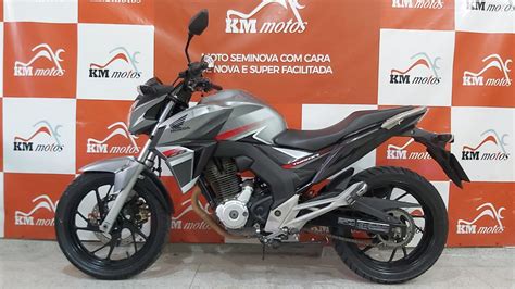 Honda Cb250 F Twister 2018 Prata KM Motos Sua Loja De Motos Semi Novas