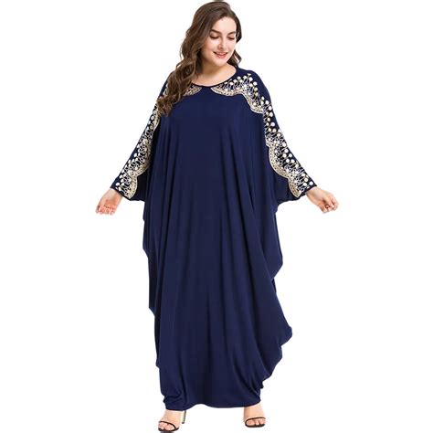 Tuhao Autumn Winter Plus Size Arab Elegant Abaya Dresses Kaftan Islamic