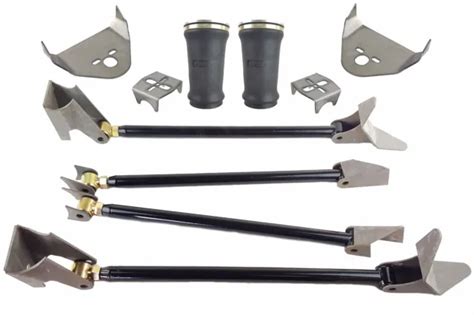WELD ON TRIANGULATED Link Kit W Rear Brackets Sleeve Bags Air Ride Suspension PicClick