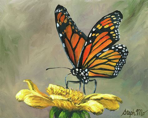 Monarch Butterfly Painting Acrylic