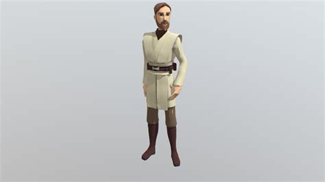 Obi Wan Kenobi Star Wars The Clone Wars 3d Model By Nathanealwee