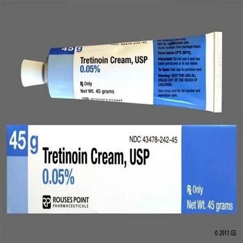 Tretinoin Cream Packaging Size Box With Tube Dose 005 20gm Rs 203