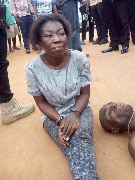 notorious female armed robber arrested after police gunned down her gang member in imo graphic