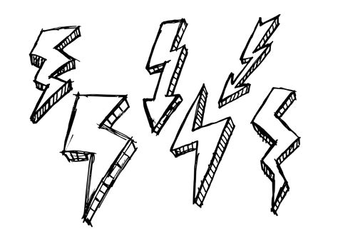 Feel free to explore, study and enjoy paintings with paintingvalley.com. 6 Lightning Bolt Drawing (PNG Transparent) | OnlyGFX.com