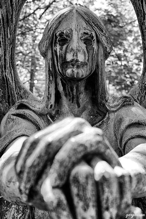 Haserot Angel Of Death Gravestone Lake View Cemetery Photography Print