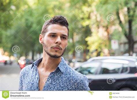 Young Handsome Man Posing In The City Streets Stock Image Image Of