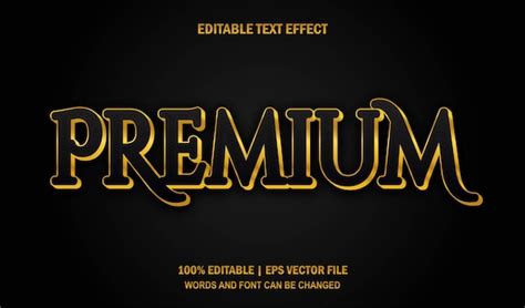 Premium Vector Premium Expensive Editable Text Effect