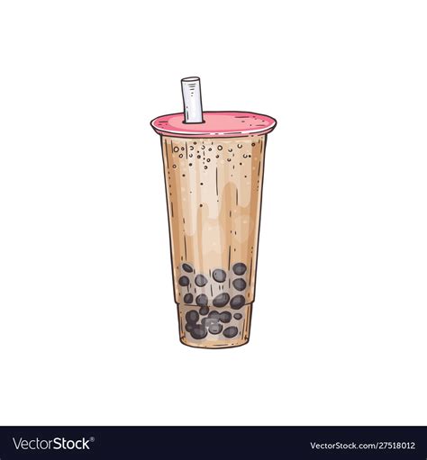 Find & download free graphic resources for boba tea. Bubble tea cocktail with tubule and tapiola sketch