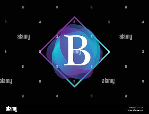 Letter B Logo Design Abstract Liquid Shape Vector Template Stock Vector