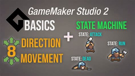 🔴 8 Direction Movement State Machine Game Maker Studio 2 Basics