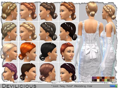 The Sims Resource Just Say Yes Wedding Hair