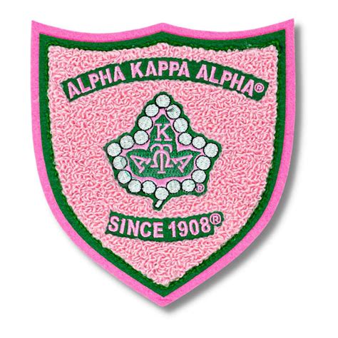 Alpha Kappa Alpha Aka Embroidered Crest Sew On Chenille Patch Bettys