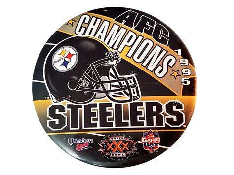 Pittsburgh Steelers 1995 Afc Champions Pin Wincraft Steelers Etsy In