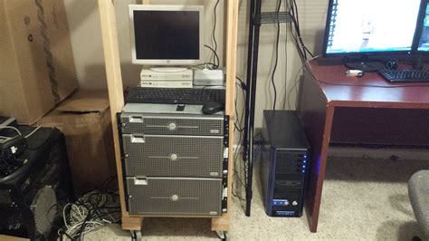 Diy Wooden Server Rack My Lab Feels Slightly More Legit And At Least