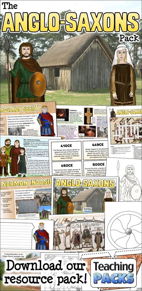 the anglo saxons pack resources for teachers and educators saxon history anglo saxon