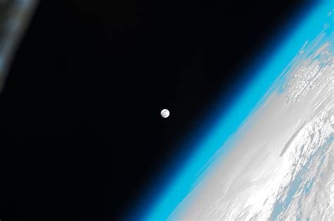 The Moon And Earth Nasa International Space Station 01