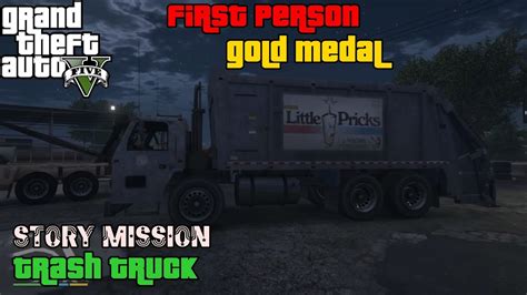 Gta 5 ★ Mission 36 ★ Trash Truck 100 Gold Medal Youtube