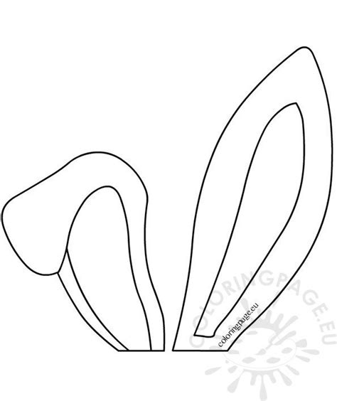 Printable bunny ears pattern – Coloring Page