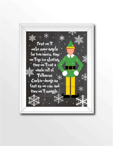 Buddy The Elf Quotes Buddy The Elf Christmas Movie Etsy
