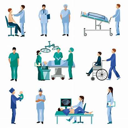 Professional Medical Vector Icons Patient Flat Operation