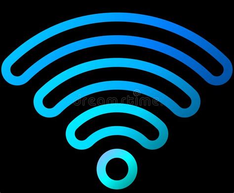 Wifi Symbol Icon Colorful Outlined Rounded Gradient Isolated