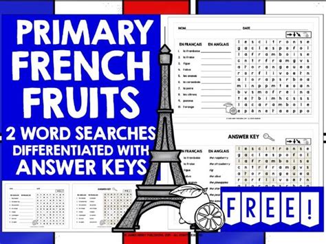 Primary French Word Wall Bundle 1 Teaching Resources