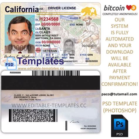 California Driving Licence Old And New Template