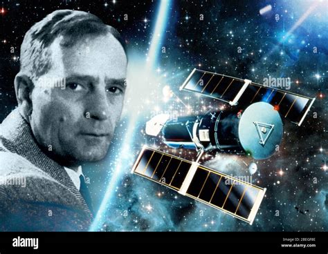 Edwin Hubble And The Hubble Telescope Stock Photo Alamy