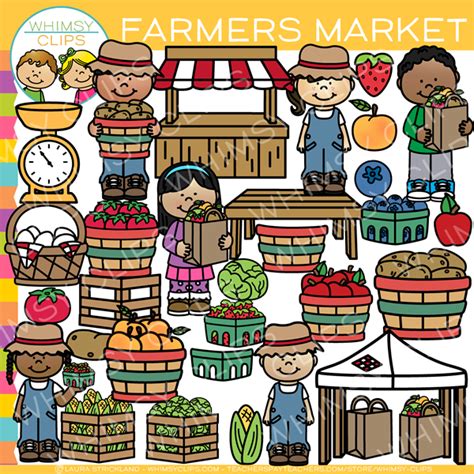 Kids Farmer Market Clip Art Images And Illustrations Whimsy Clips