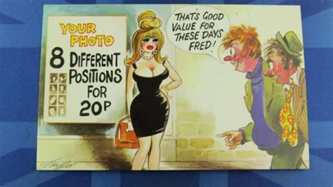 Saucy Bamforth Comic Postcard 1970s Big Boobs Photography 8 Positions For 20p £680 Picclick Uk
