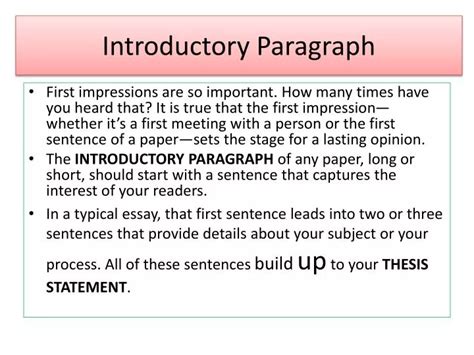 PPT Introductory Paragraph PowerPoint Presentation Free Download ID