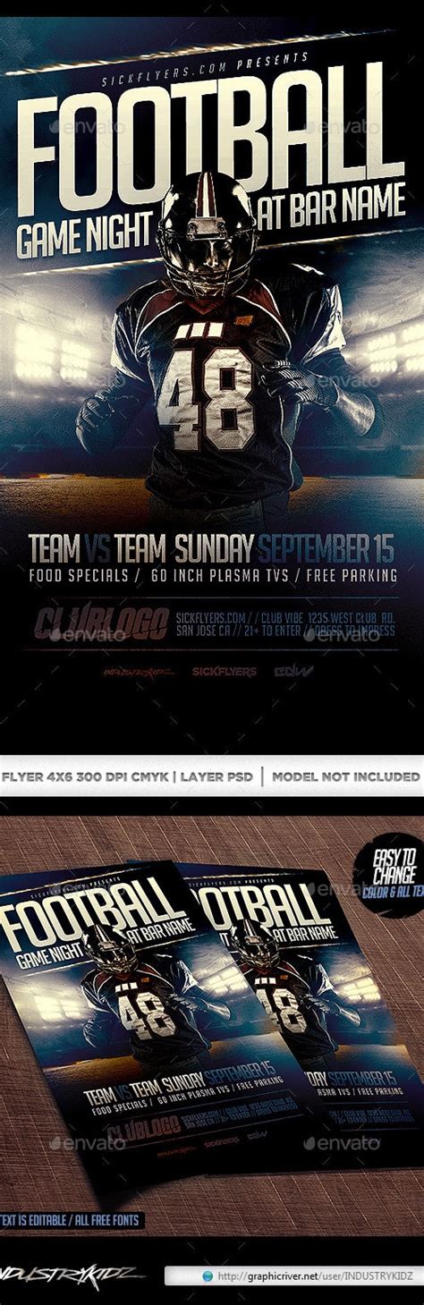 Football Game Night Flyer Template Psd By Industrykidz Graphicriver