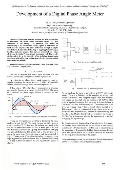 Analog and digital are two kinds of processes used for the transmission of electric signals, usually audio or video. (PDF) Development of a Digital Phase Angle Meter