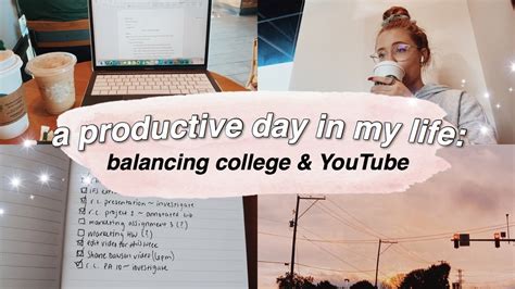 A Productive Day In My Life College Vlog Youtube