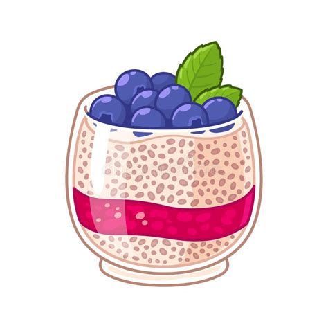 Chia Seed Pudding Stock Vector Illustration Of Nutrition 146743296
