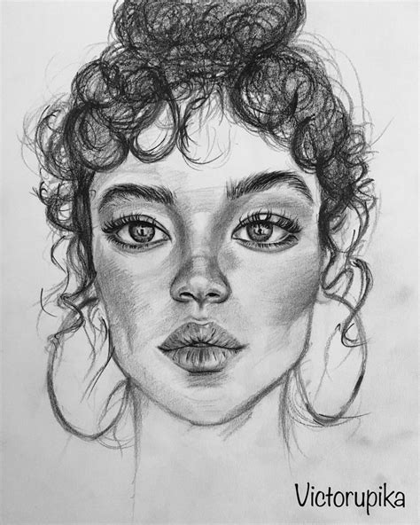 Portrait Drawing Charcoal Drawings Eyes Draw Lip Draw Hair Draw Art