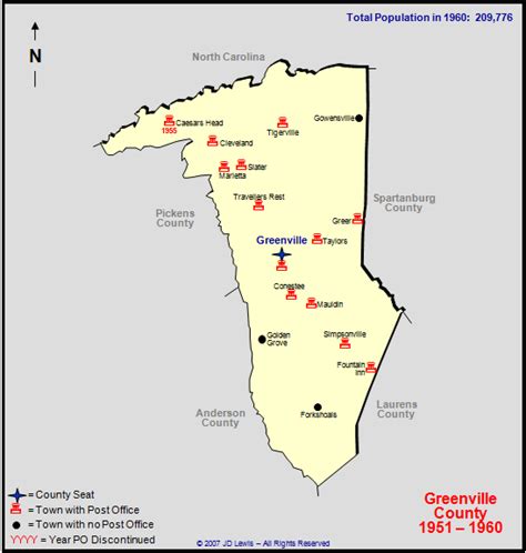 Greenville County Greenville Sc Map